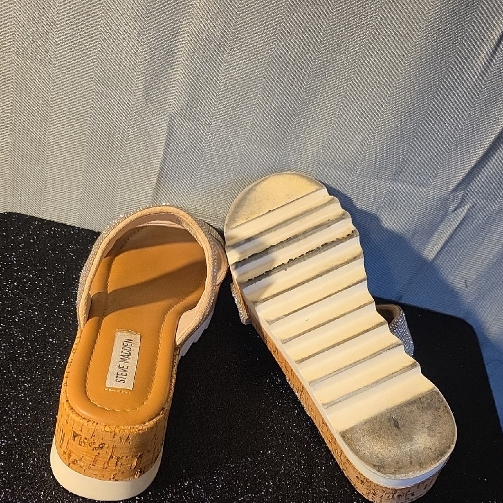 Steve Madden Brown and Silver Women's Sandals - Picture 5 of 5